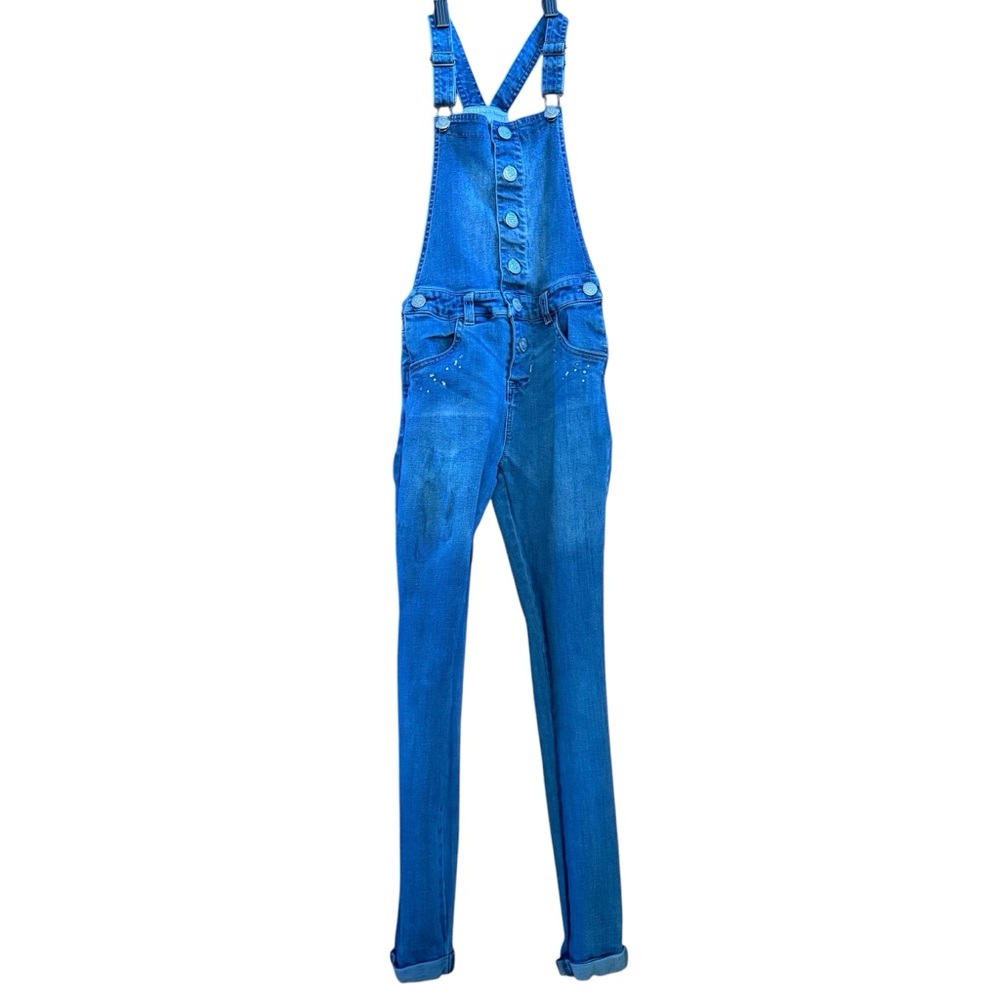 Aeropostale Girls Blue Denim Skinny Overalls size 8